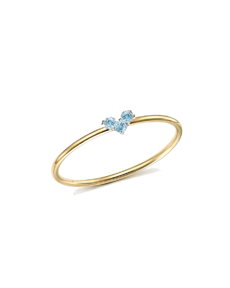 14K · 18K tiny cœur ring · diamonds