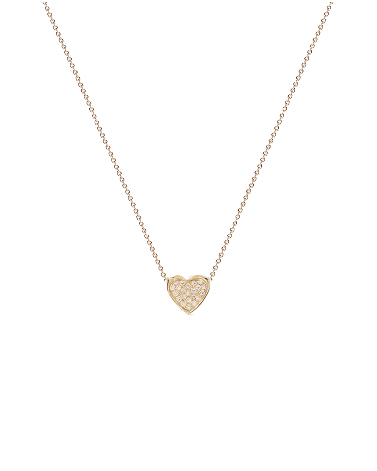 14K cœur diamond choker · adjustable