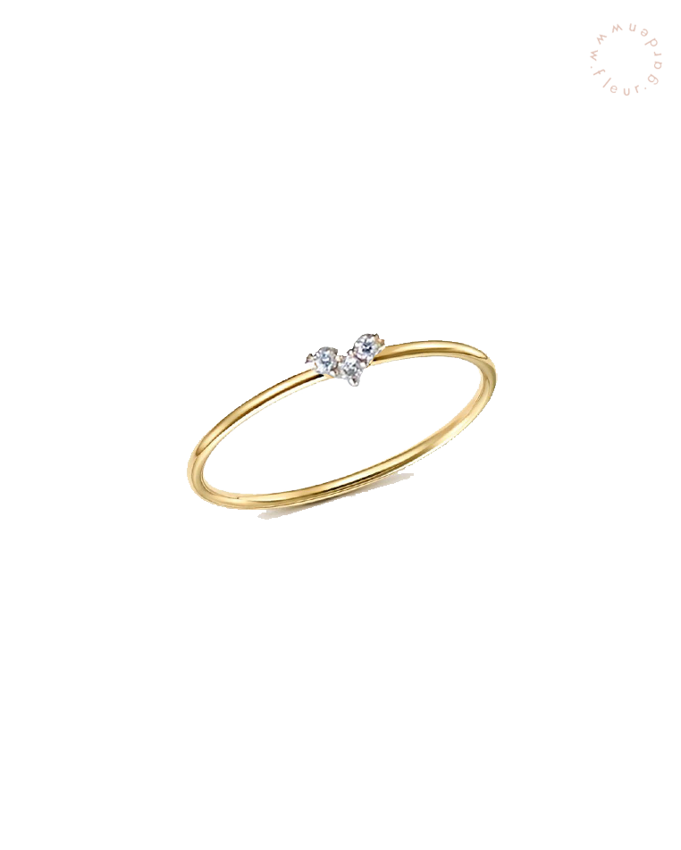14K · 18K tiny cœur ring · diamonds