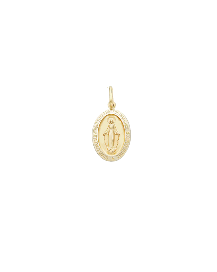 18K blessed mary pendant · tiny