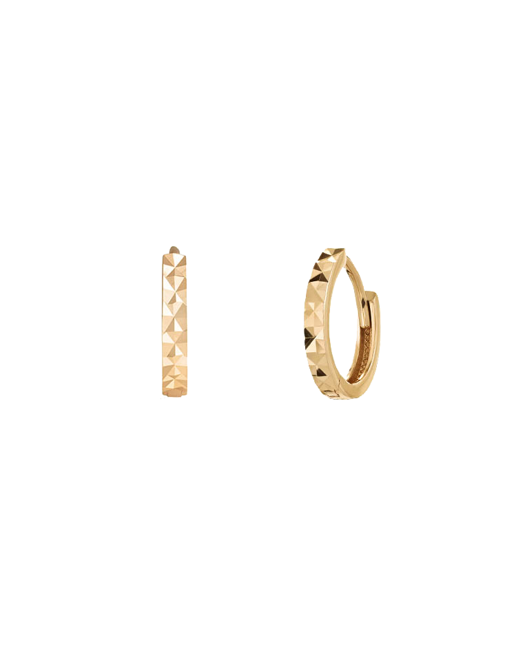 textured tiny hoops