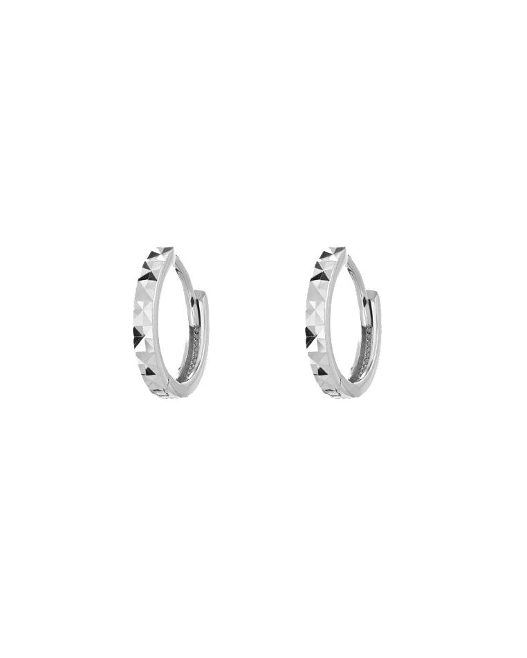 textured tiny hoops
