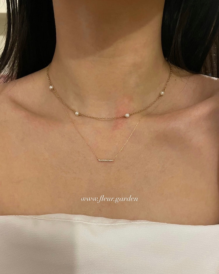 18K ligne diamond set