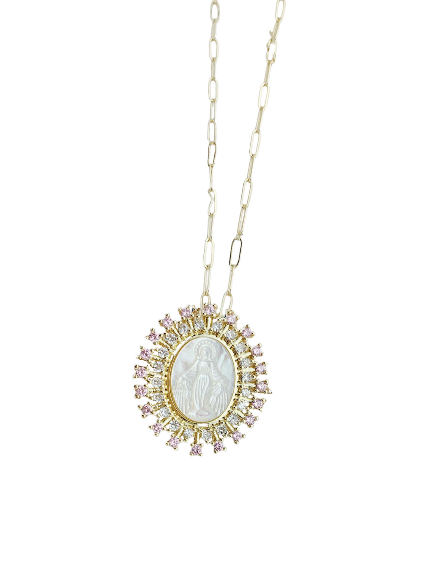 vintage milky medallion · sapphire