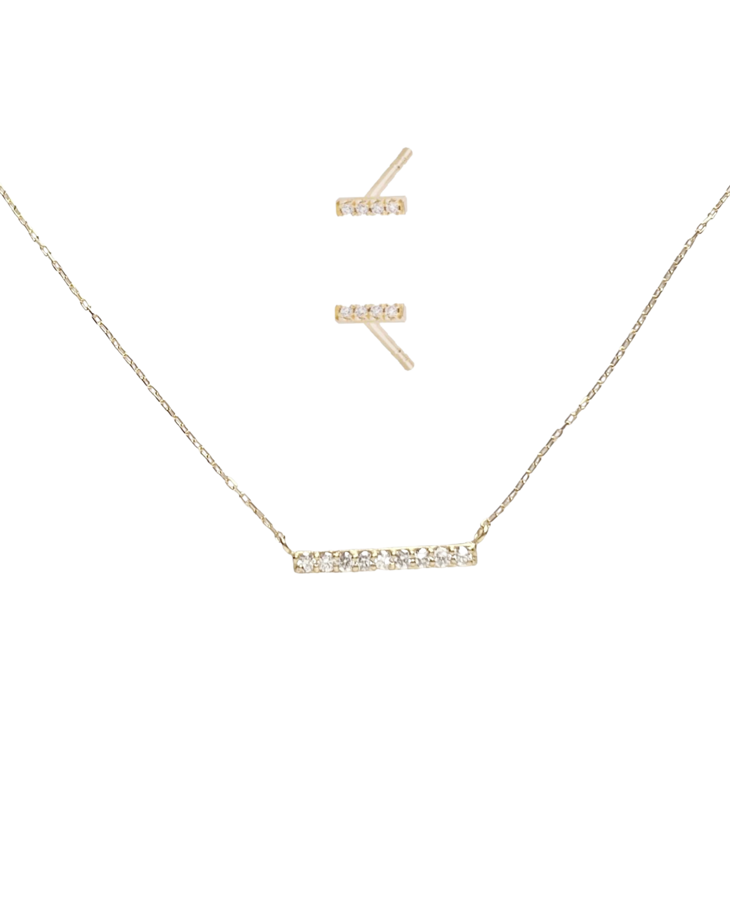 18K ligne diamond set