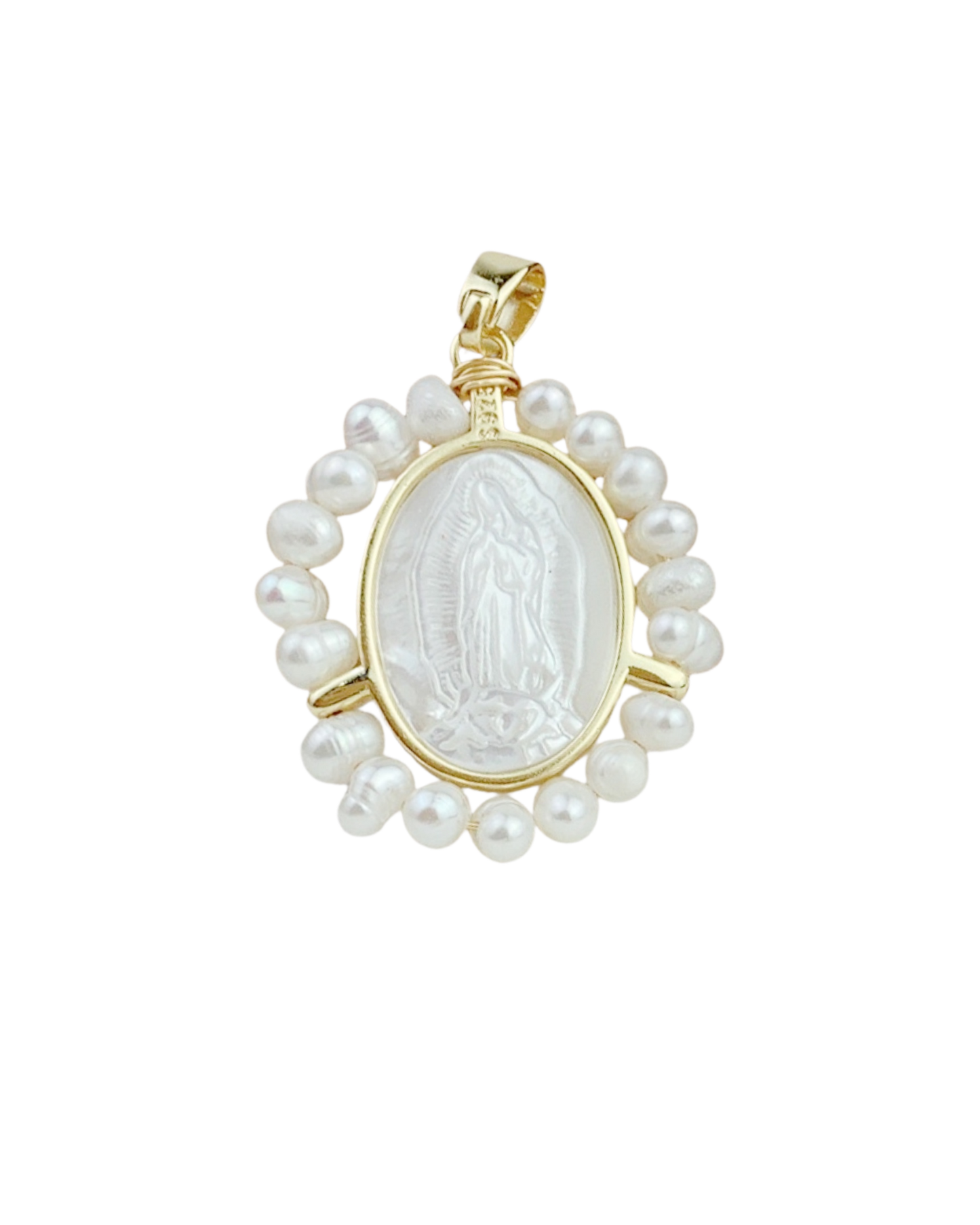 blessed mary milky medallion