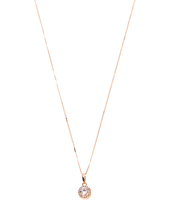 tiny illusion-cut invisible necklace