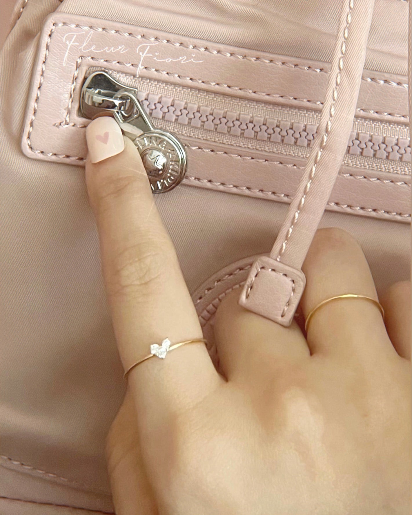 14K · 18K tiny cœur ring · diamonds