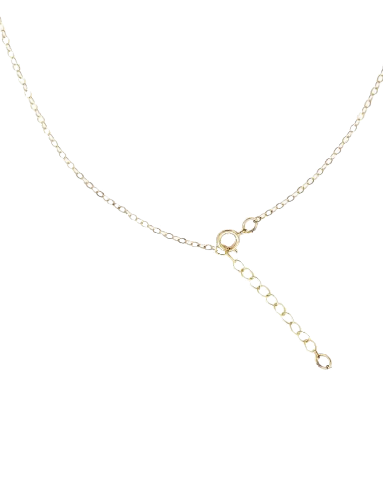 14K cœur diamond + letter · reversible