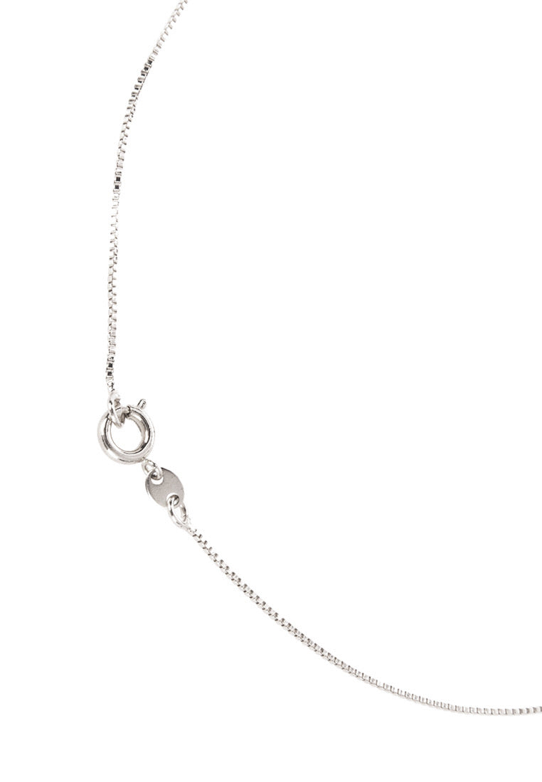 silver cœur tiny heart necklace