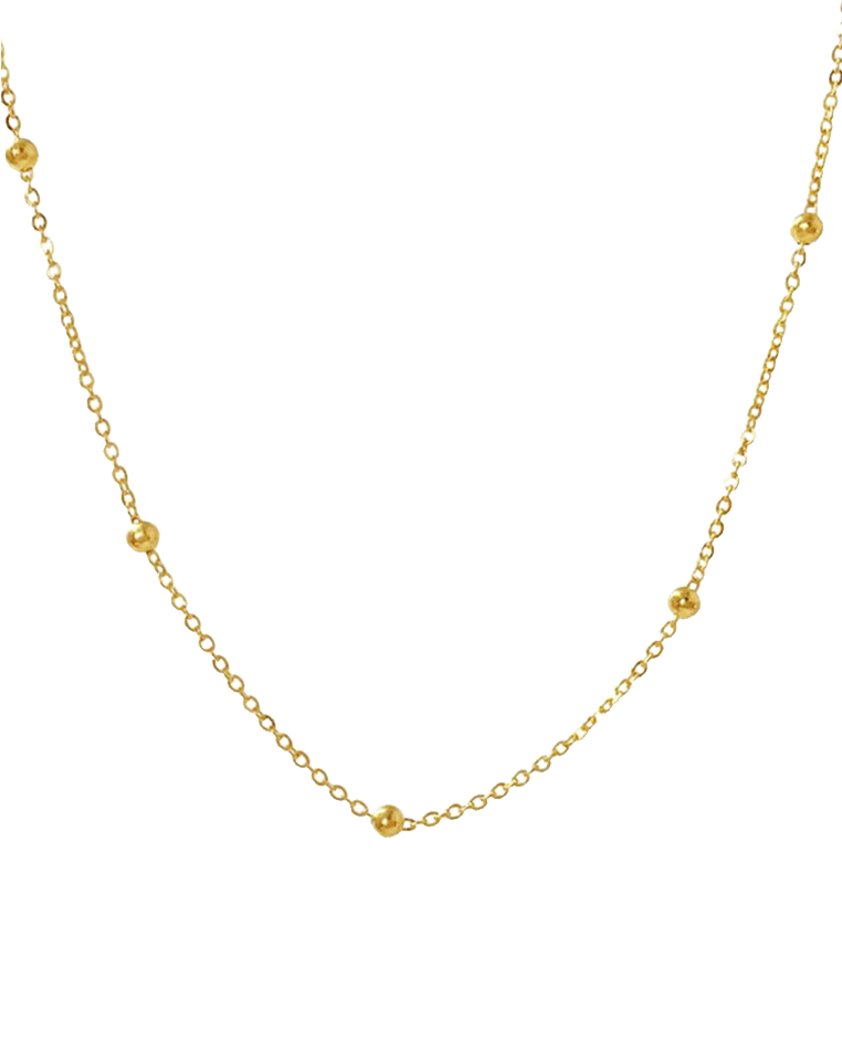 18K anemone chain · skinny