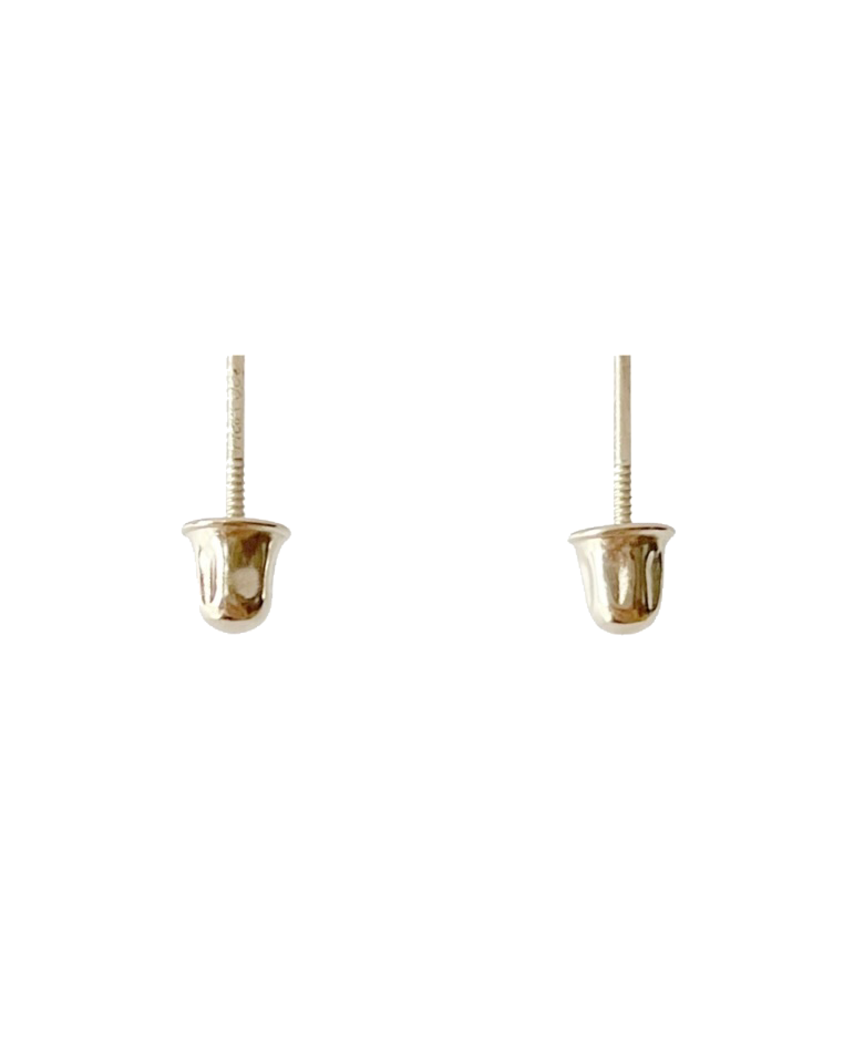 14K cœur screwbacks · tiny