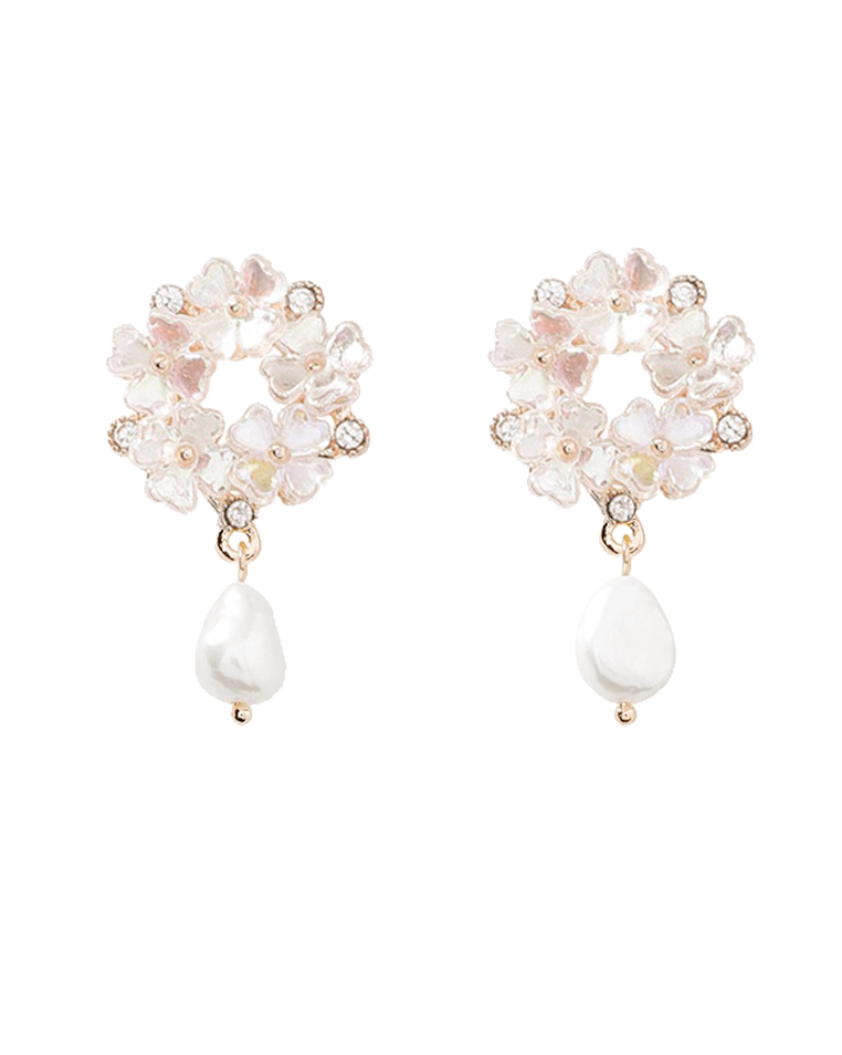 pearlescent fleur dangles