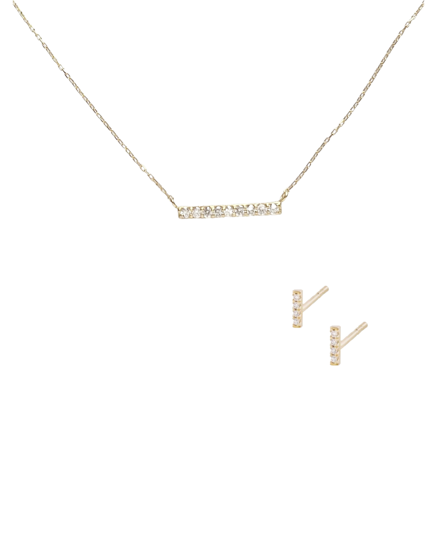 18K ligne diamond set
