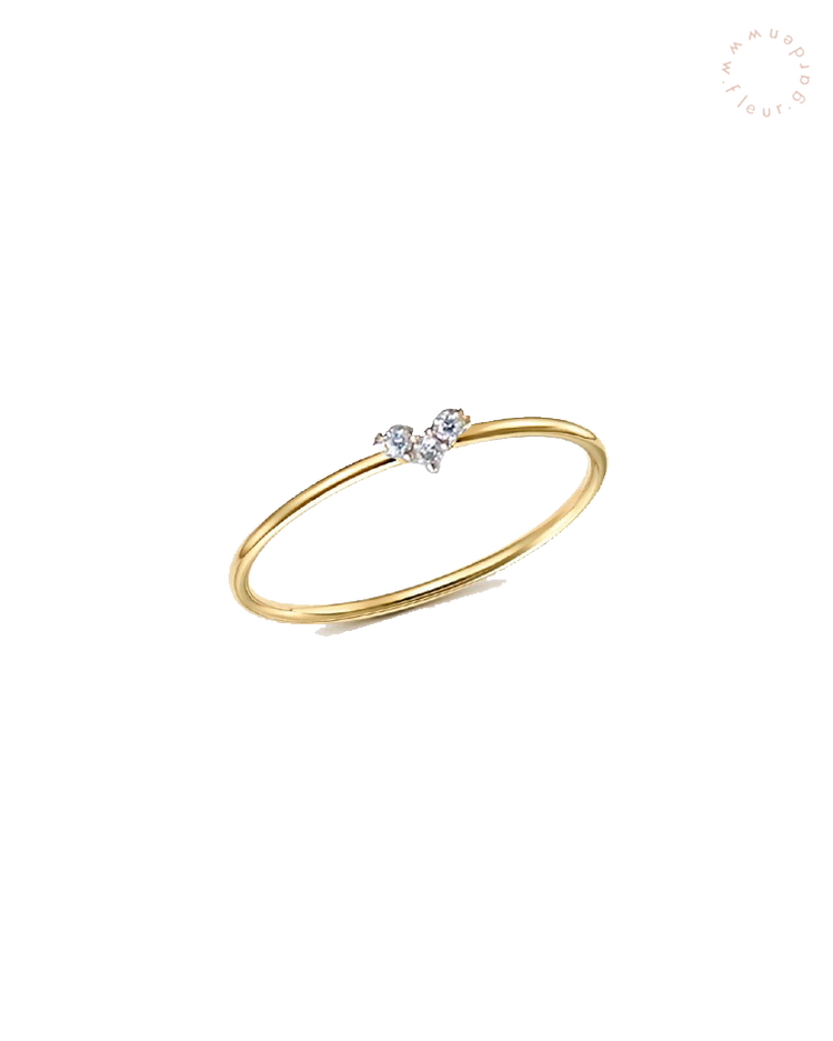 14K tiny cœur ring · birthstones