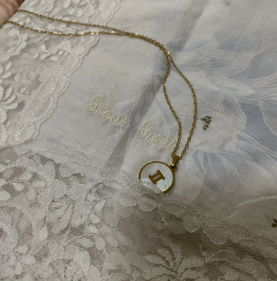 milky cloud zodiac necklace