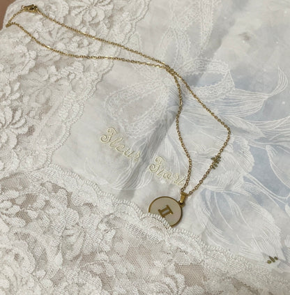 milky cloud zodiac necklace