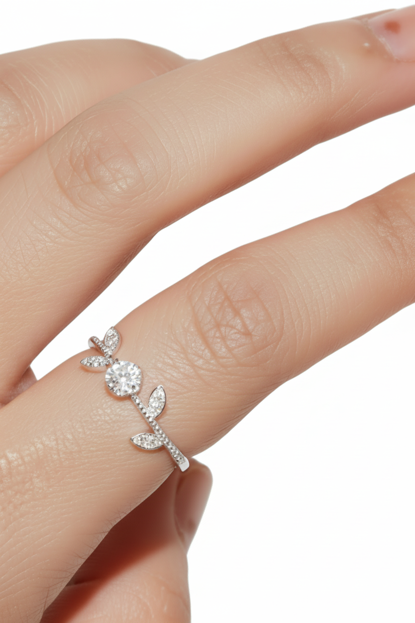 S925 rosette ring