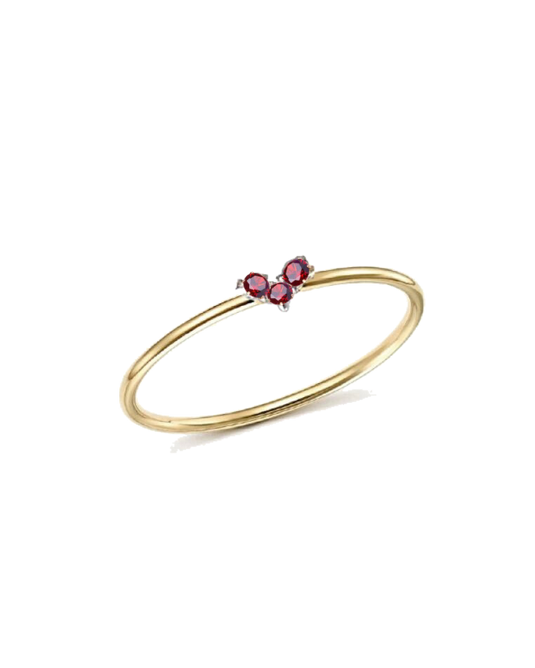 14K tiny cœur ring · birthstones