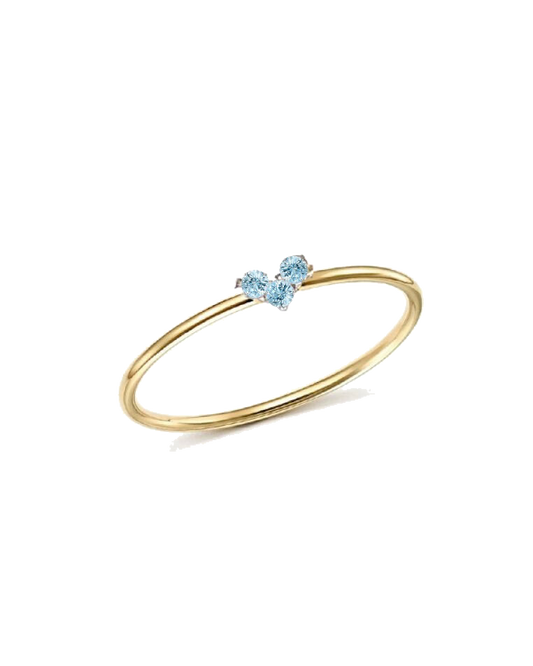 14K tiny cœur ring · birthstones