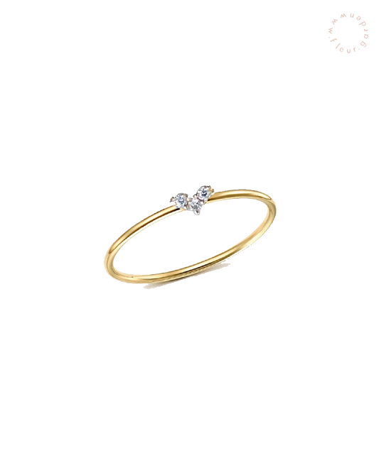 14K · 18K tiny cœur ring · diamonds