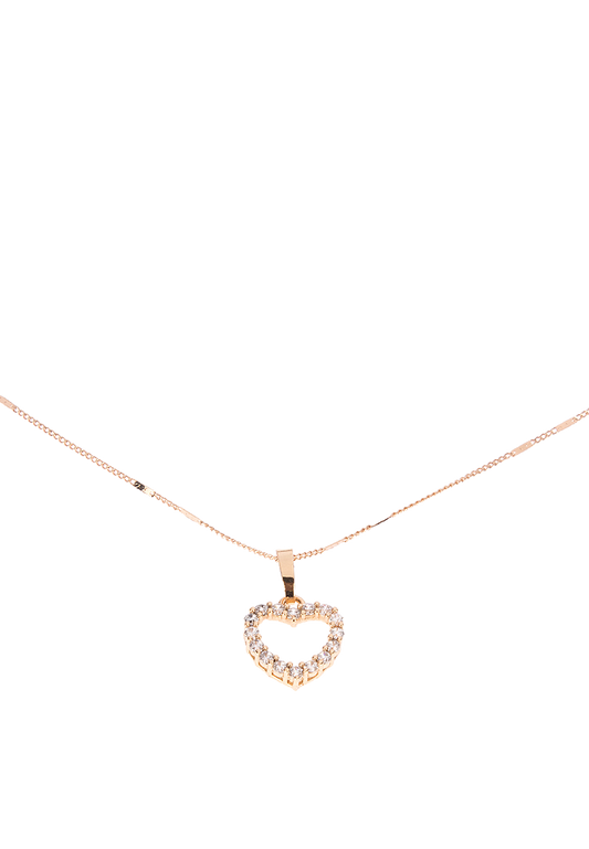 cœur crystal invisible necklace