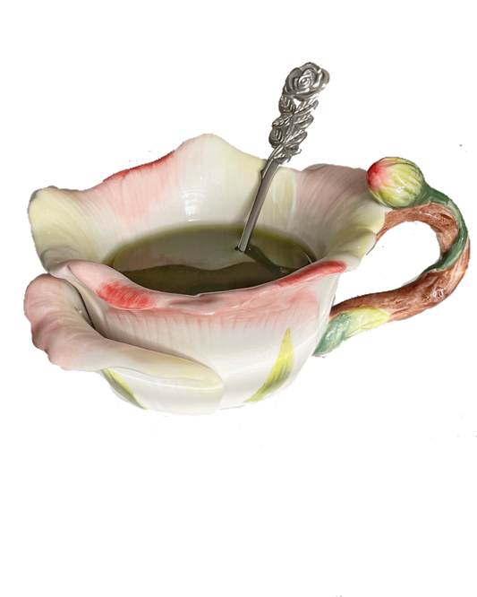ceramic tea cup · flora