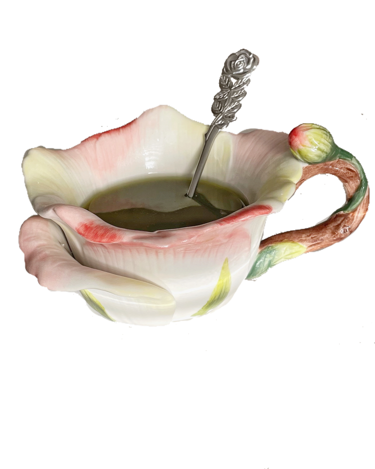 ceramic tea cup · flora