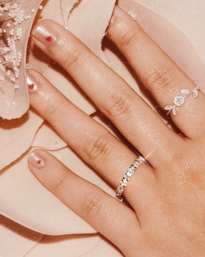 S925 rosette ring