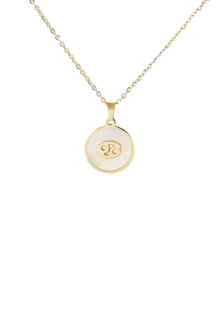 milky cloud zodiac necklace