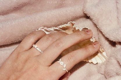 S925 rosette ring