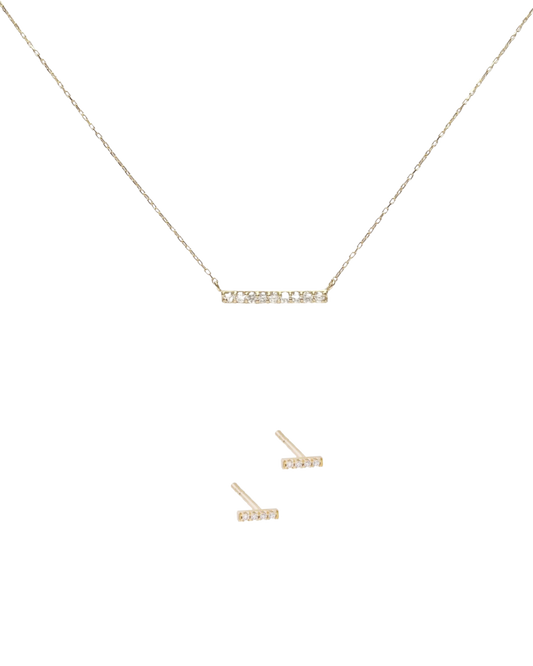 18K ligne diamond set