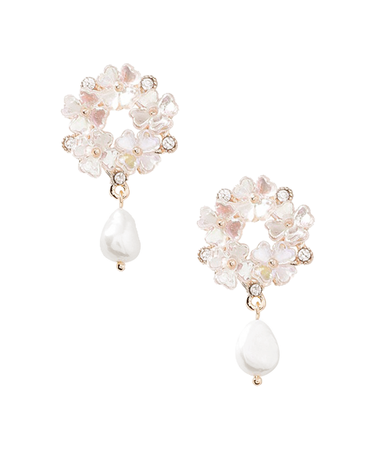 pearlescent fleur dangles