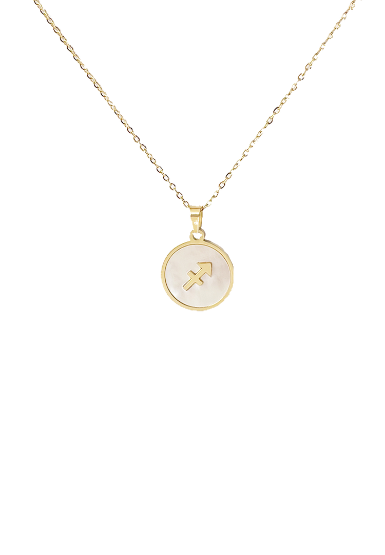 milky cloud zodiac necklace